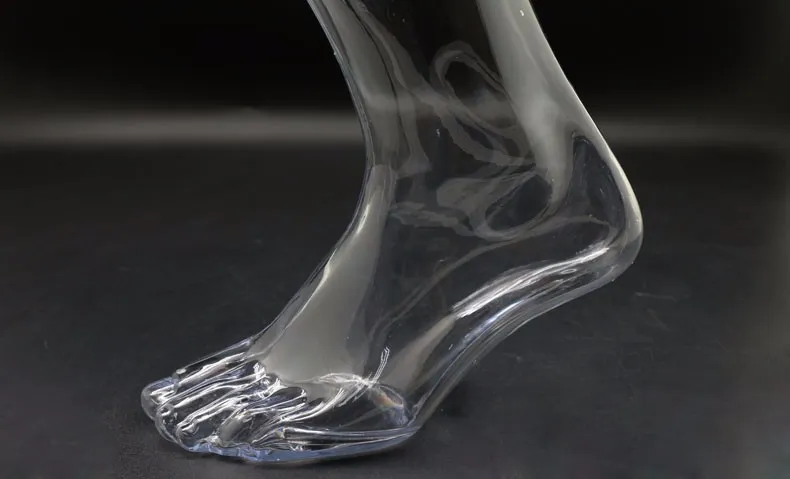 Livraison gratuite!! Nouveau modèle de pied de mannequin de pied féminin transparent à la mode en promotion