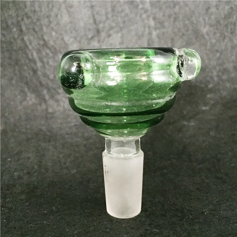 Tjock trumpetstil Glasskålar 14mm 18mm Manlig fog för Bong Vattenrör Glasolja Rigg Bongs Rökning Accessorise