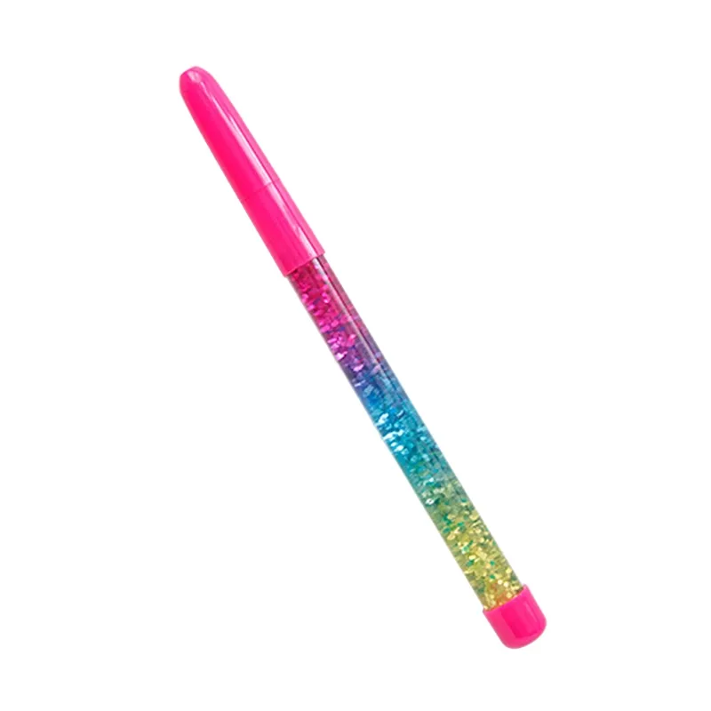 Wholesale Rainbow Fairy Stick Drift Sand Glitter Crystal Ball Point Unicorn  Glitter Pen 0.5mm Cute Design From Starch, $20.26