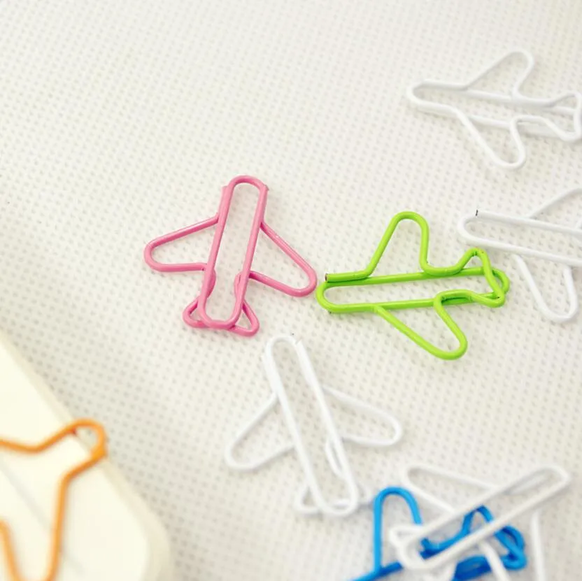 5 Caixas de Aeronaves Marcador de Papel Clipe Escritório artigos de papelaria Para O Casamento Festa de Aniversário Do Chuveiro de Bebê Favor Do Presente Lembranças