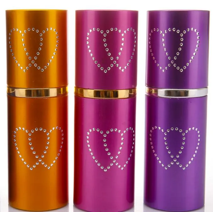 50ML Mini Portable Aluminum Refillable Heart Perfume Bottle With Spray Empty Cosmetic Containers With Atomizer For Traveler SN1295