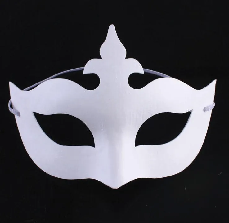 DIY el boyalı Cadılar Bayramı beyaz yüz maskesi taç kelebek boş kağıt maske masquerade cosplay maske çocuk beraberlik parti maskeleri sahne SN144