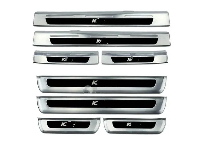 Hochwertiger Edelstahl, 8 Stück, Autotürschwellen, Abnutzungsfußplatte, Schutzdekorationsplatte für Kia Sportage KX5 2016–2018