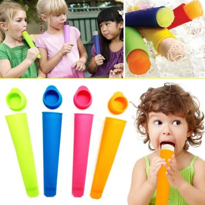 Renkli Silikon Buz Pop Maker Push Up Buz Popsicle Silikon Buz Pop Kalıp Için Dondurma Jelly Lolly Pop kalıp