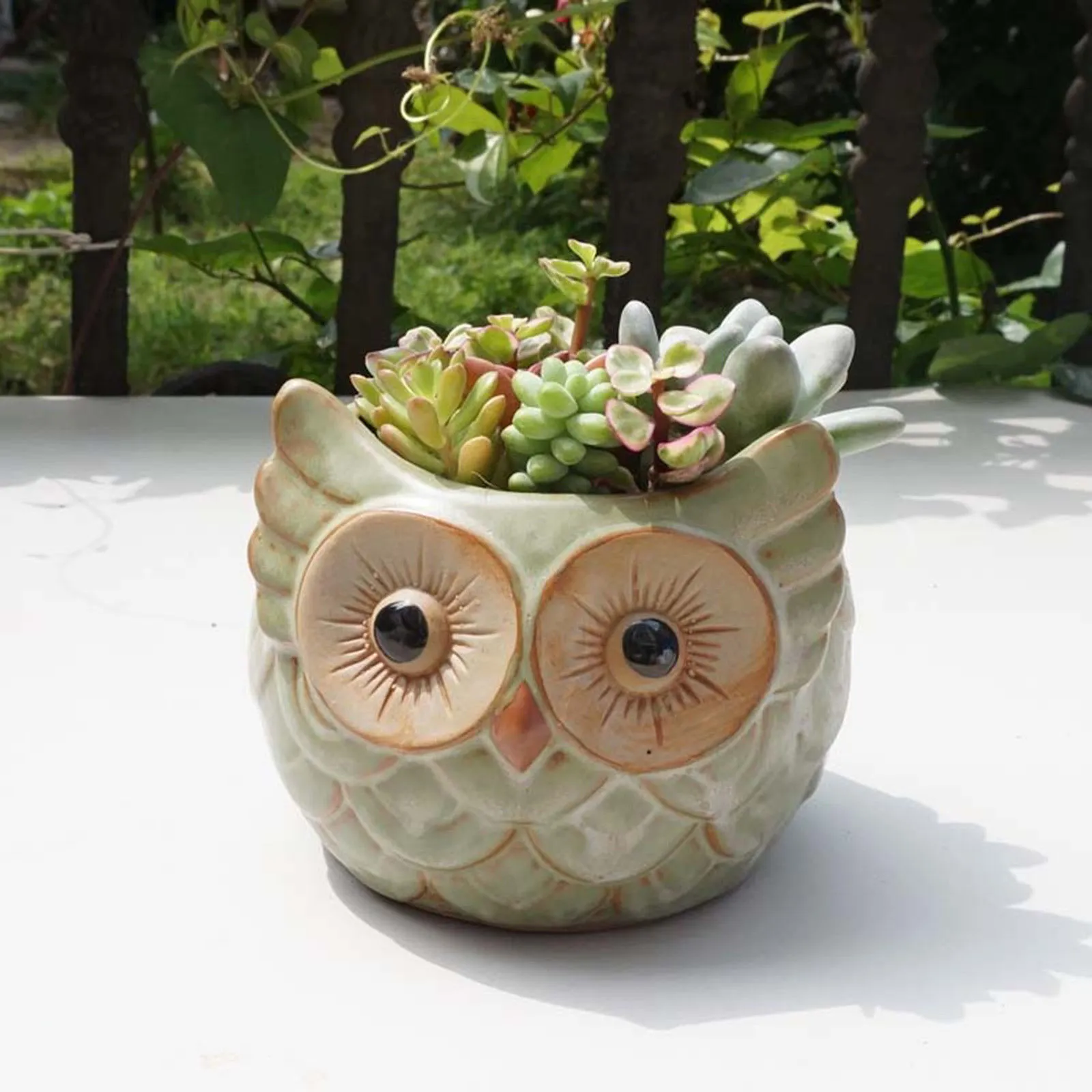 tall thin plant pots Rustic Multi-Color Cement Round Planter for Indoor/Outdoor