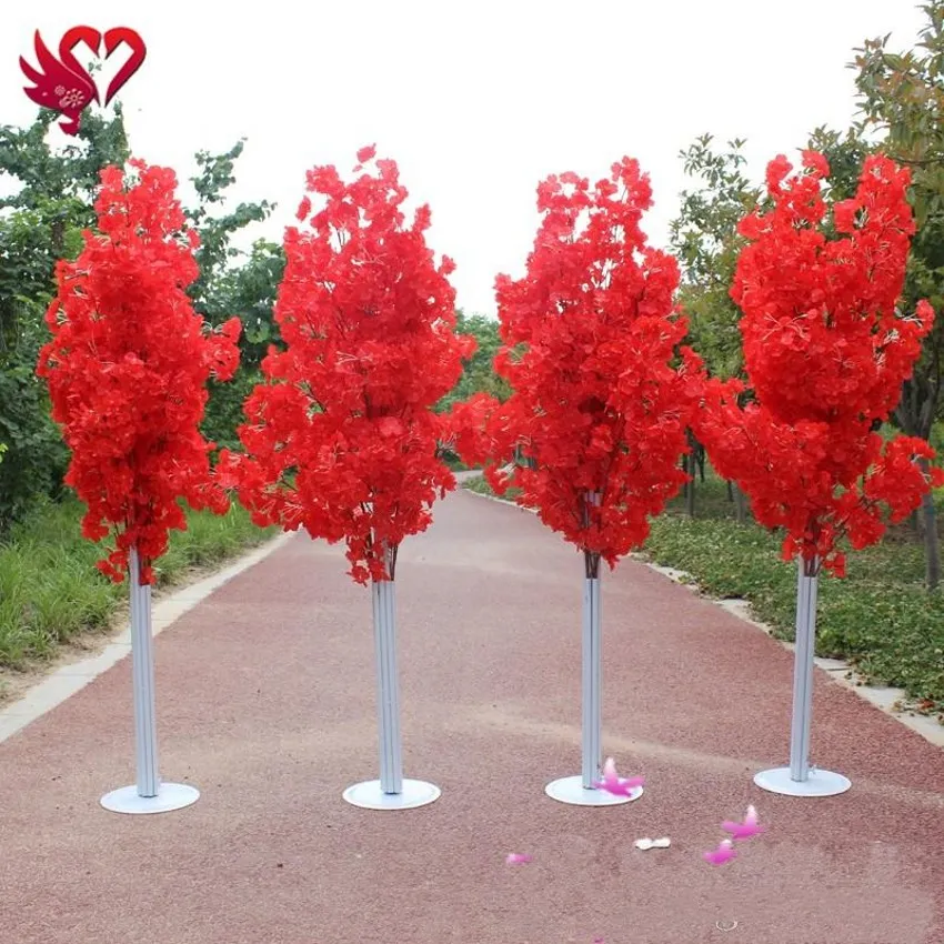1,5 m hoge kersenbloesemboom ijzeren kersenweg leidt planken om kersenbloesem bruiloft rekwisieten te simuleren.