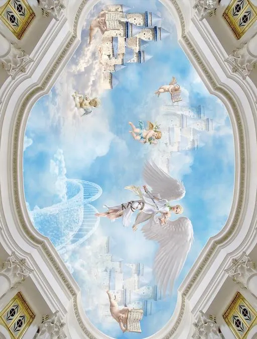 PO mur mural wallpaper angels Heaven Heaven Zenith peintures 3d plafond peintures peint 1826385