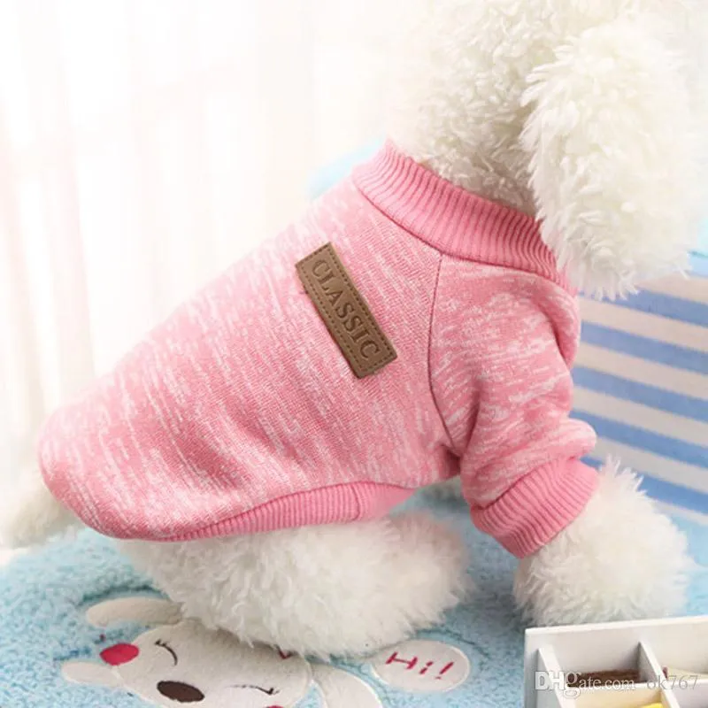 Classics Pet Dog Sweater Coat Clothes Autumn Warm Defensive Cold Cotton Puppy Cat Knitting Dogs Sweatershirt Apparel305l