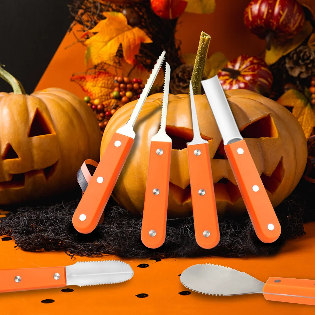 Professional Pumpkin Carving Tool Kit Scoops Scrapers Saws Loops
