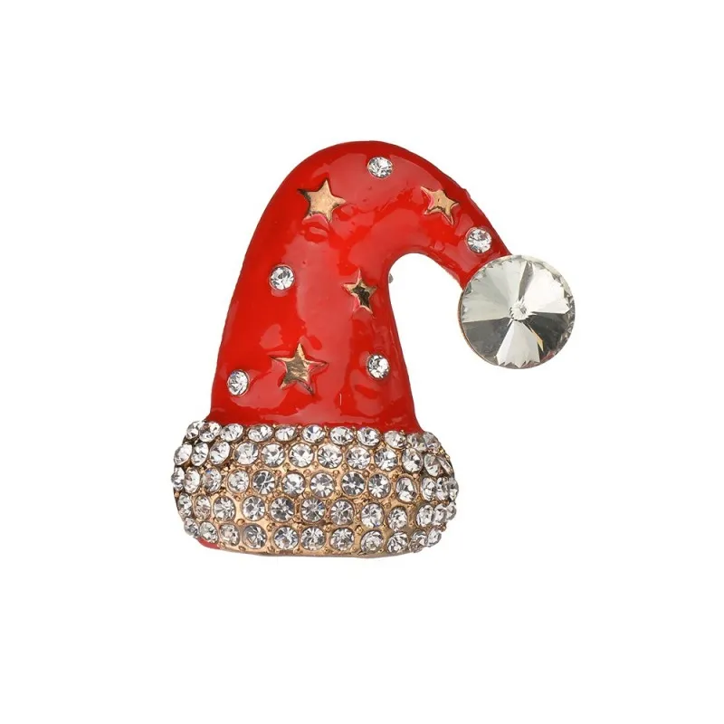 Broche Bonhomme De Neige Cristaux Autrichiens – Or, Fête Hiver Noël, Neuf Avec Étiquettes