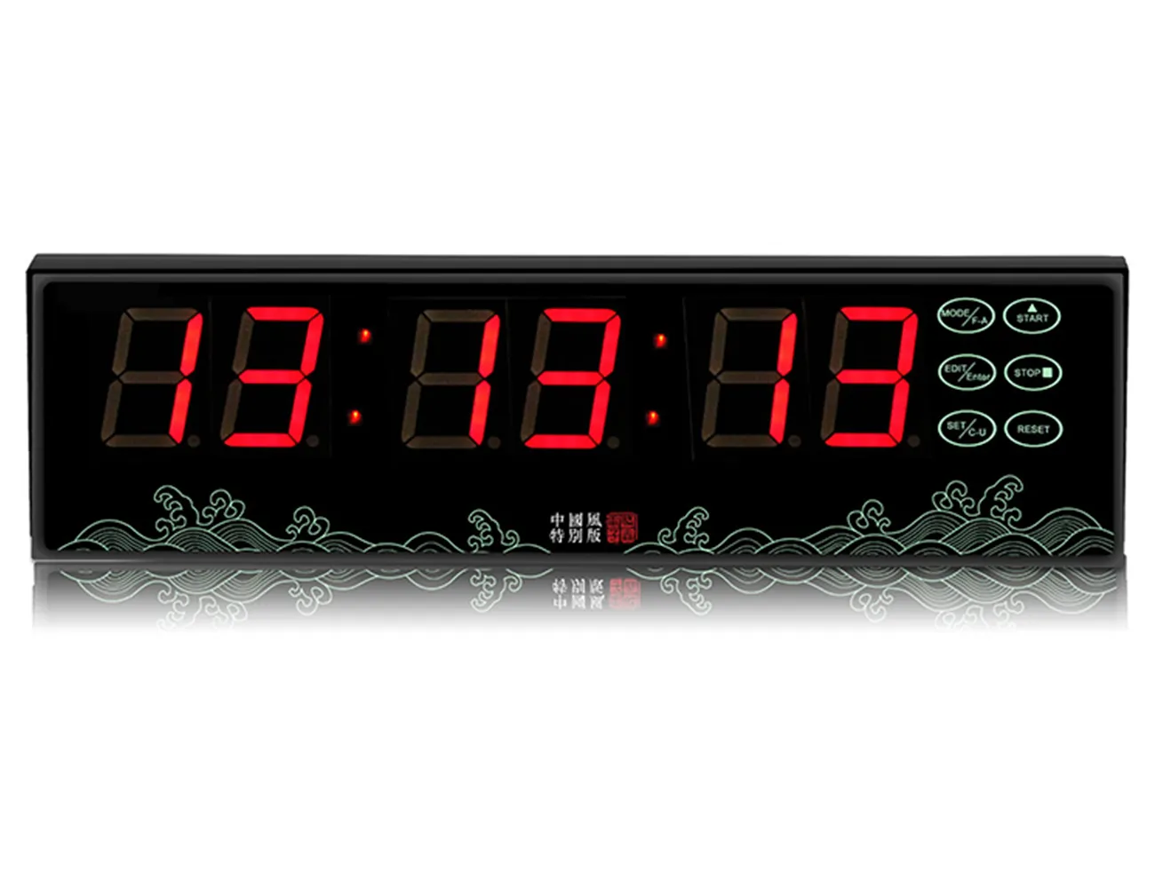 [GANXIN] 1,5-Zoll-6-stelliger Multifunktions-Timer mit batteriebetriebener LED-Anzeige und Desktop-Countdown-Uhr mit Fernbedienung