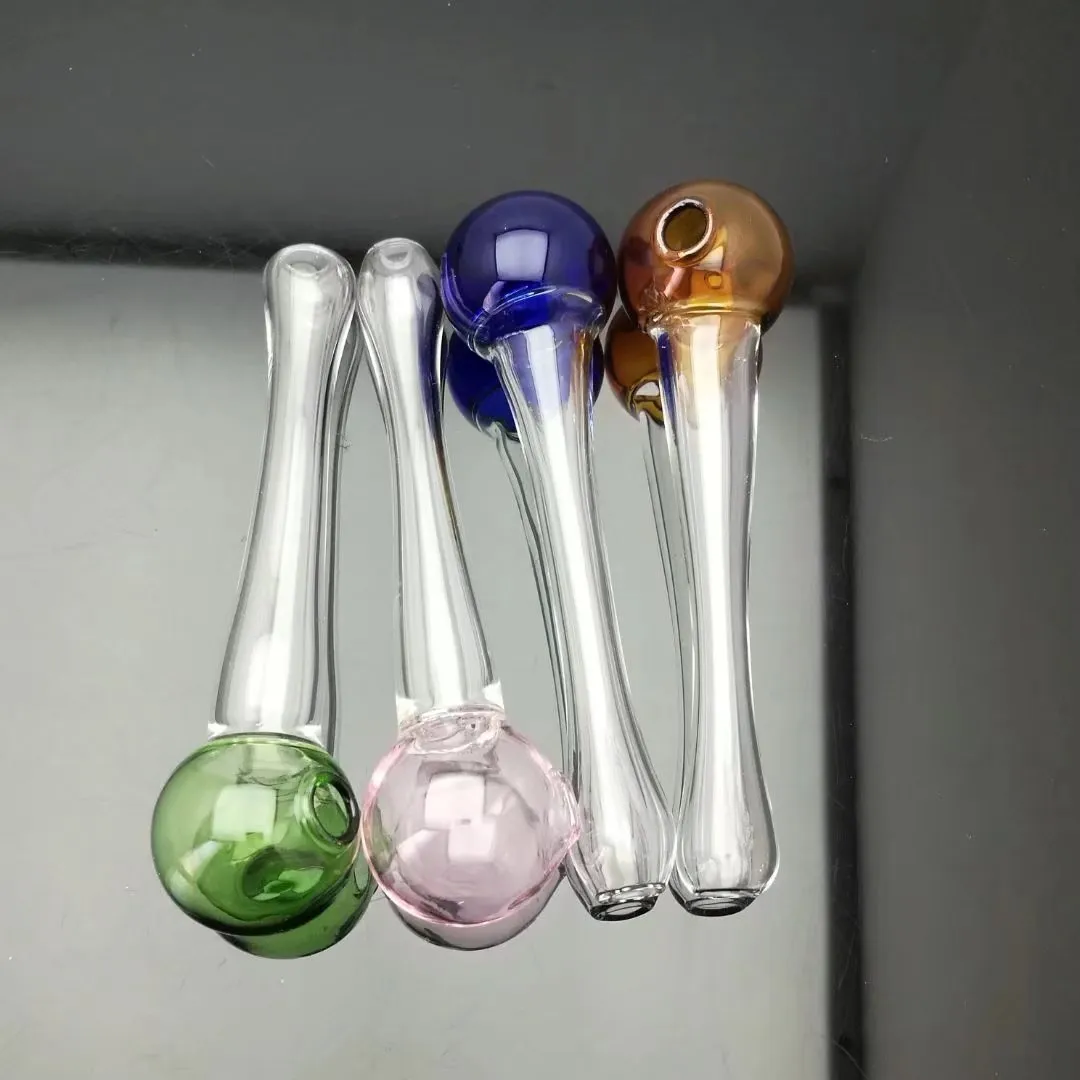 Pipe en verre de couleur ronde Bangs en verre en gros, brûleur à mazout, conduites d'eau en verre, plates-formes pétrolières