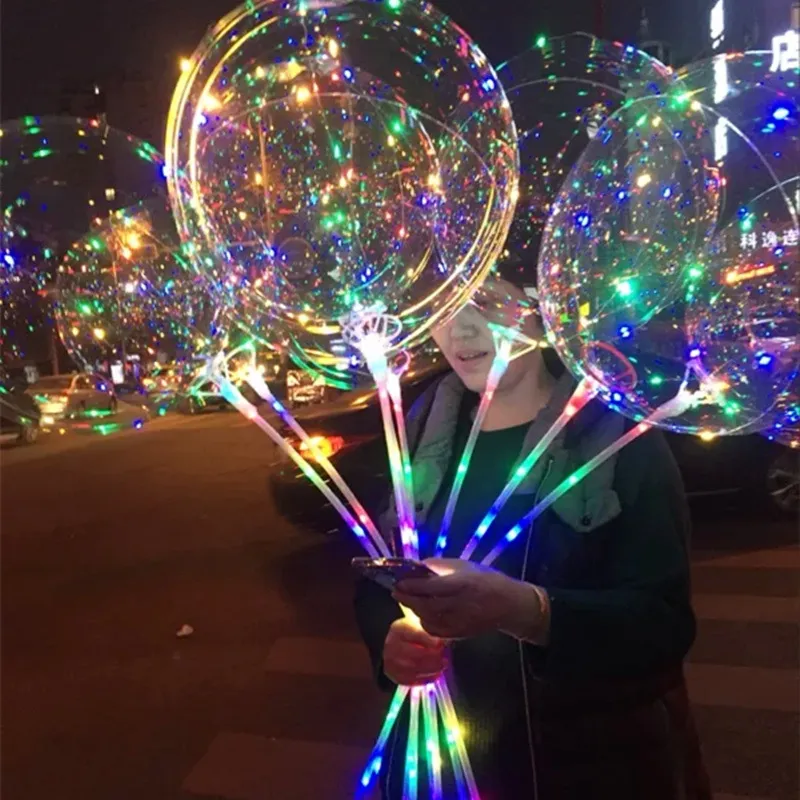 Noël 20 Pouces Luminous Party LED Ballon Ballous Déclairage Clignotant  Coloré Transparent Avec Décorations De Fête De Mariage De 70 Cm Du 2,71 €
