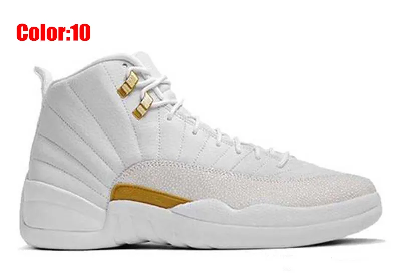 12 12s Mens Basketball Shoes Sneakers OVO White Gym Red Dark Grey