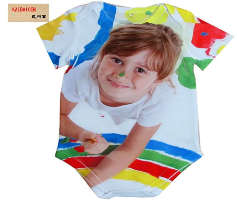 Moda sublimación de DIY mono-largo / manga corta para la máquina de la prensa de transferencia de calor Ropa conjunta infantil