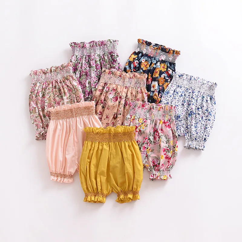 2018 Mode Enfants Vêtements Enfants Pantalons Enfant Nouveau-Né Bébés Filles Mignon Floral Lanterne Imprimer Harem Grand PP Pantalon Pantalon Pain De Pantalon