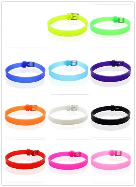 8mm * 210mm de Várias Cores Silicone Pulseiras Pulseiras DIY Acessórios Jóias Fit 8mm Encantos de Slides Deslize Beads Deslize Encantos Letras