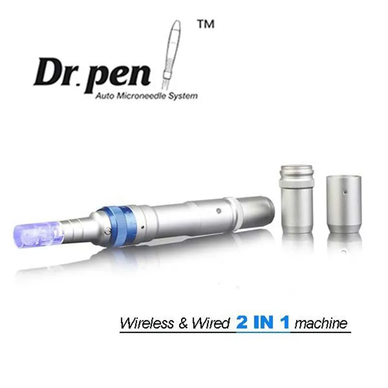 Più nuovo Wireless DermaPen Potente Microneedle Mesopen Ago Cartuccia Dr pen Ultima A6 Sostituibile EU US UK AU plug