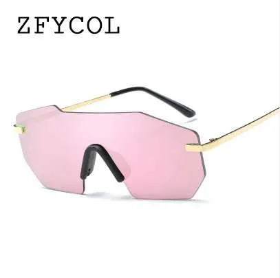 Mirrored deals rimless sunglasses