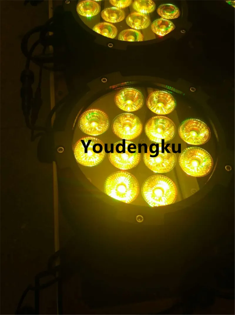 10 조각 중국 DJ 무대 조명 DMX 방수 RGBWA 12 * 15W LED 파 야외 벽 세탁기 LED RGBWA 5in1 PAR IP65 빔 빛