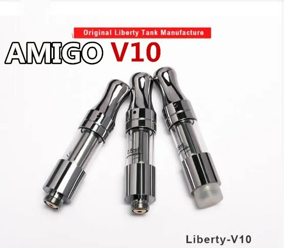 100% Original Amigo Liberty V10 Vape Stift Dicke Ölpatronen 0,5 ml 0,8 ml Vaporizer Stiftpatronen Leere Stifte Vape Glastanks Keramikspulen