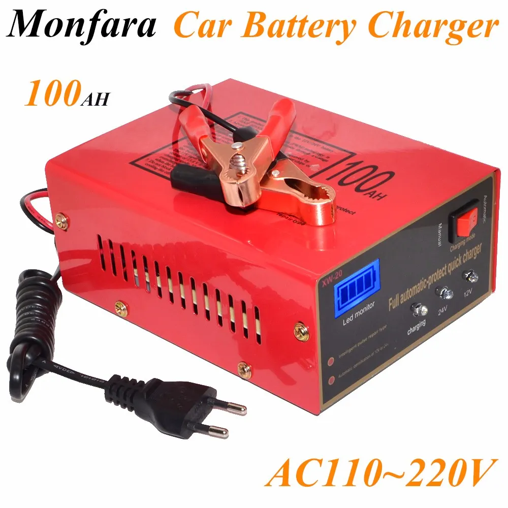12V/24V 10A 6-105AH Universal Car Battery Charger Motorcycle Battery Charger Lead Acid Battery Charger