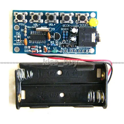 Freeshipping FM 76MHz-108MHz modulo ricevitore radio radio stereo FM senza fili PCB kit elettronici fai-da-te