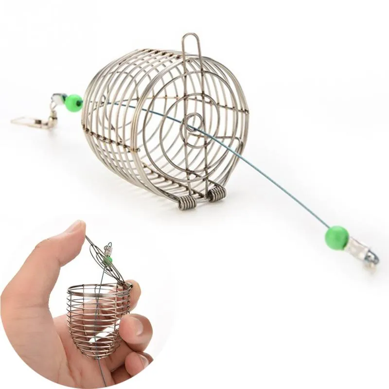 Compact Stainless Steel Ice Fishing Tackle Cage With Round Bottom For  Tackle, Feeder, And Trap From Outdoor_market, $1.69