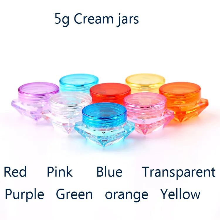 100pcs x 5g Small Square Bottle Cosmetic Empty Jar Pot Eyeshadow Lip Balm Face Cream Sample Container H-01 H-02