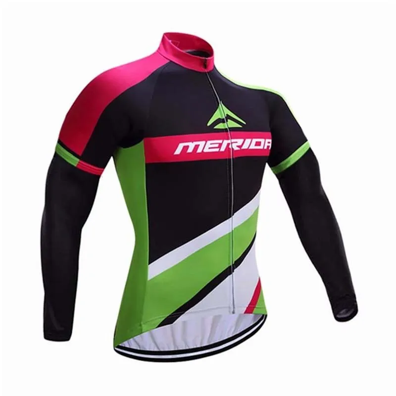 Merida Team Cycling Długie Rękawy Jersey Moda Na Zewnątrz Wysokiej Jakości MTB Ropa Ciclismo Rower Sportwear Hurtownie C2913