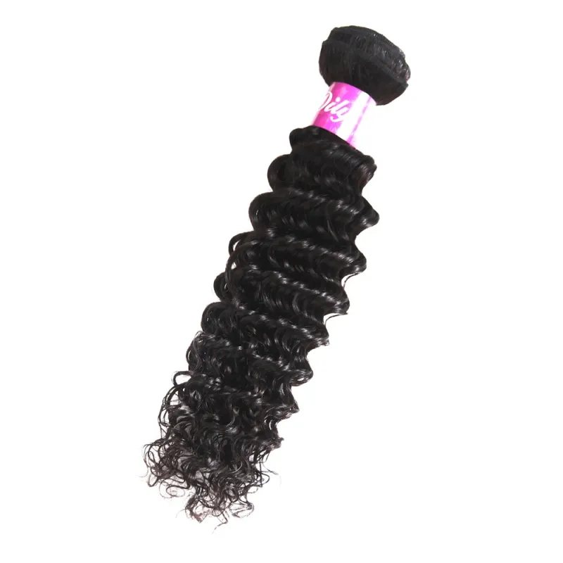 Cabelo humano 100% não processado peruano 4 peças/lote com 360 Lace Frontal Deep Wave Curly 22,5*4*2 Banda de renda