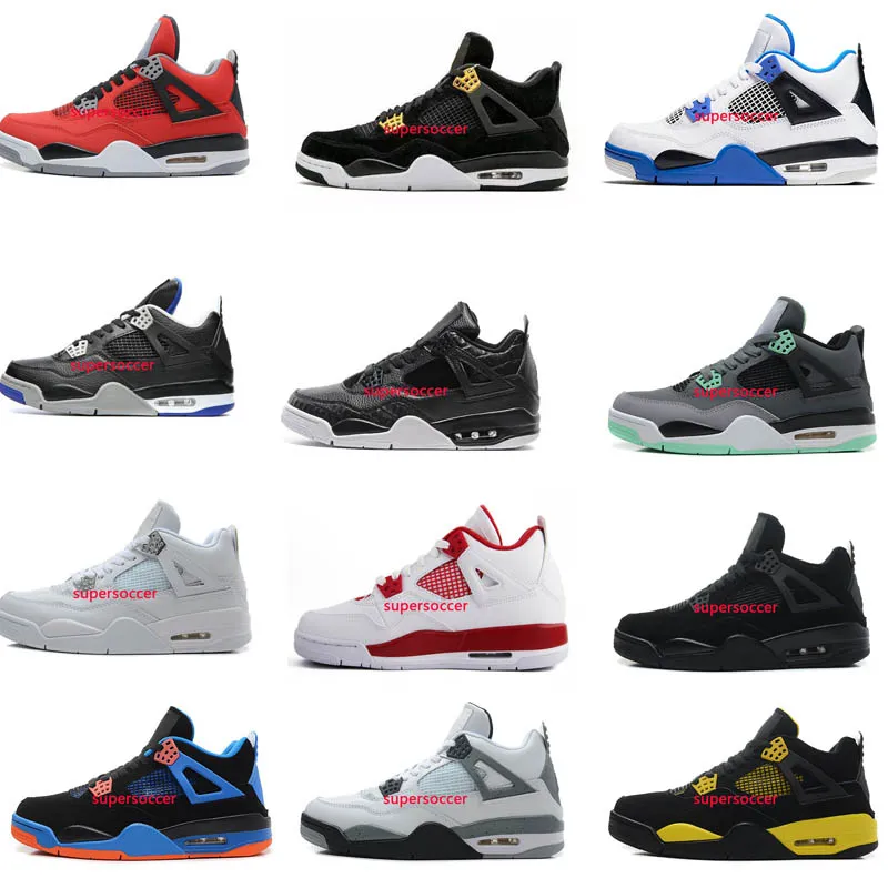 Jumpman 4 Black Cat Basketball Shoes Military Black Canvas White Oreo