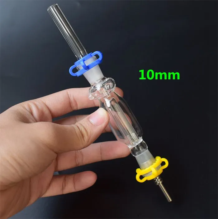 Venda em estoque Micro NC Kit 10 mm 14 mm Cachimbo de vidro para unhas de titânio Bongs de vidro para cachimbos de água