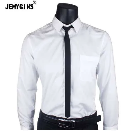 JEMYGINS Corbata original de 2 pulgadas Corbata negra lisa para traje Corbata delgada para hombres Corbata delgada Fiesta de negocios