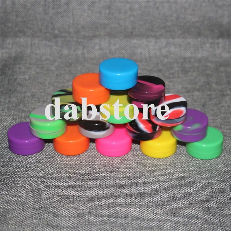 Silicone Container Jar Wax Concentrate 3ml round Containers box Silicon Jars storage