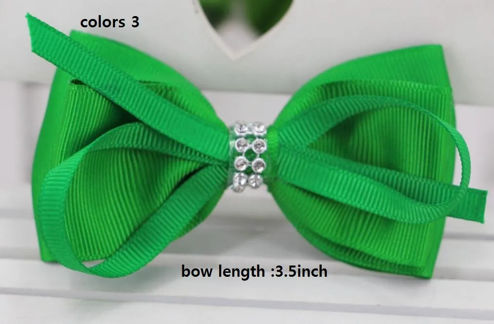 ¡10 estilos disponibles! Día de San Patricio Glitter Ribbon Cheer pelo arco banda elástica para niñas regalo 20 unids /