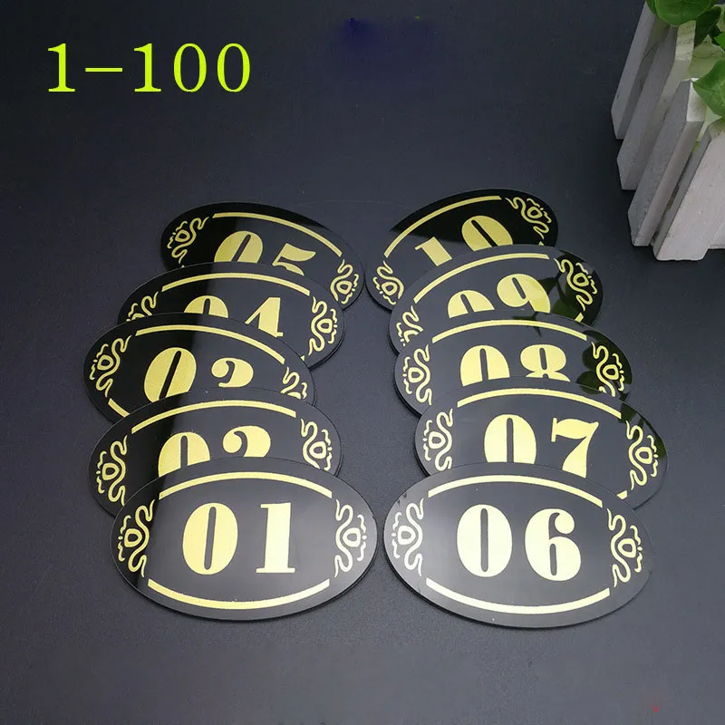 Store Number Sticker ZA5917 Acrylic Number Sign Stickers 5x8cm Adhesive Door, Table, Shelf ...