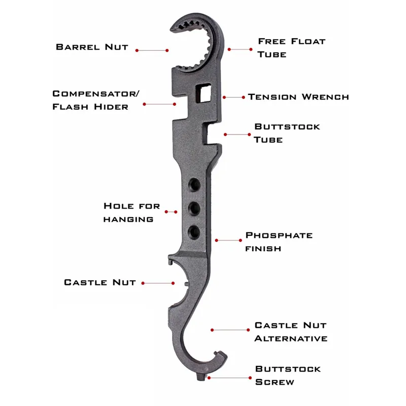 Outdoor AR 4 15 Wrench Steel Heavy Duty Multi Combo Purpose Tool Portable Design Model Tools7656730