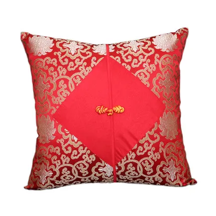 Noeud chinois Patchwork grande housse de noël coussin oreiller canapé chaise coussins décoratifs bureau maison luxe soie Satin taies d'oreiller