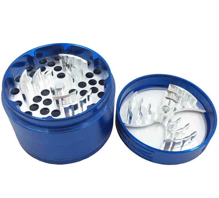 Creative skylight, three leaf smoother, aluminum alloy four layer grinder, 63mm cigarette cutter.