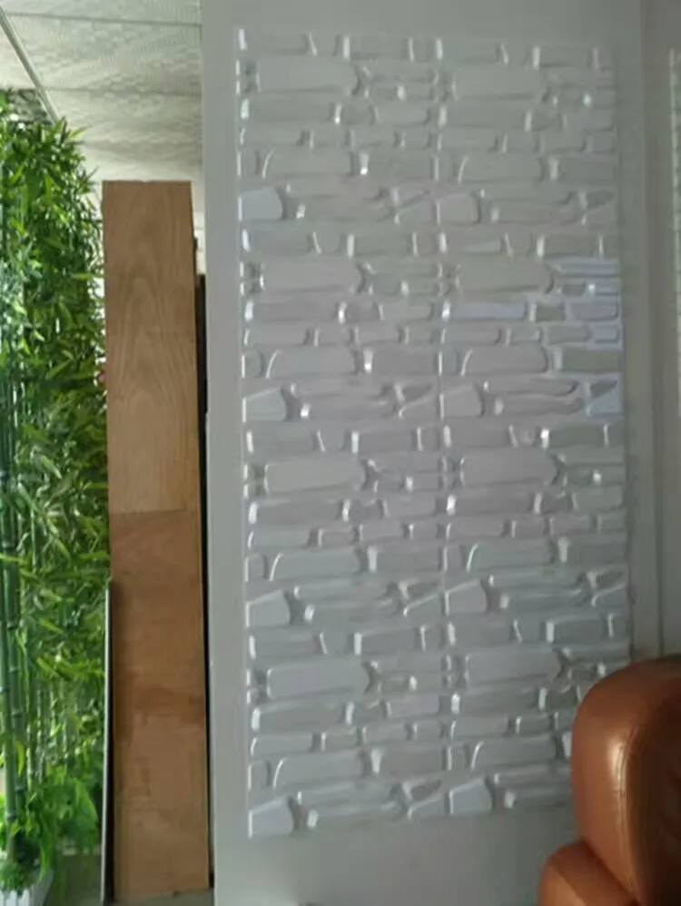 Green material for garage 3d pvc wall panel good toughness interior paneling kitchen wall board