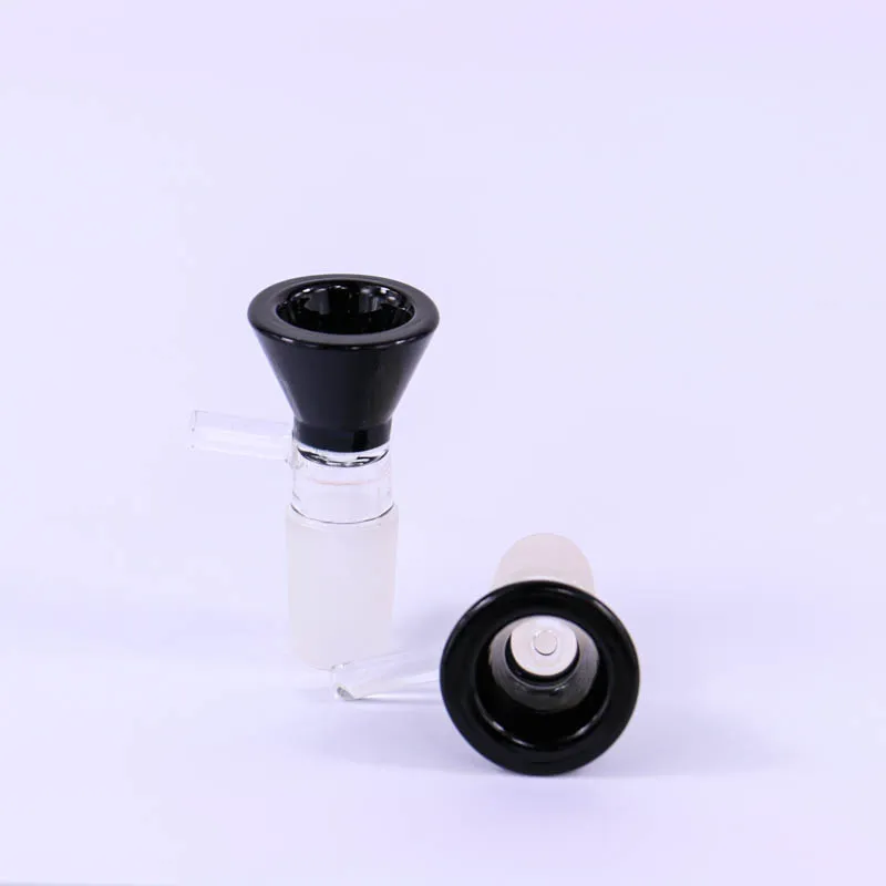 Braciere bong maschio in vetro da 18mm con manico Nero corno dab rig