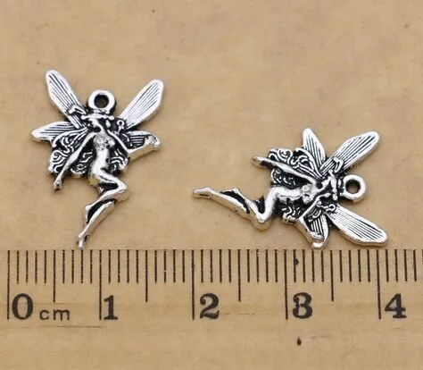 Antique Silver Alloy Angel Charms For Necklaces, Jewelry Making
