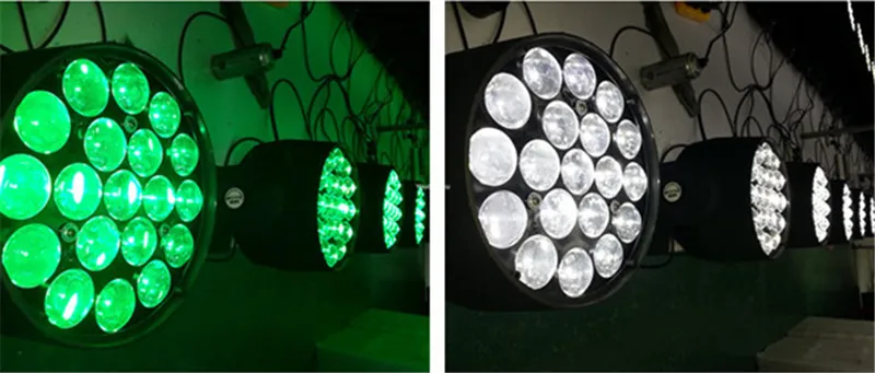 4 stycken LED-movingHead ZOOM DJ Light 19 x 10W RGBW 4In1 Beam LED Zoom Moving Head Light