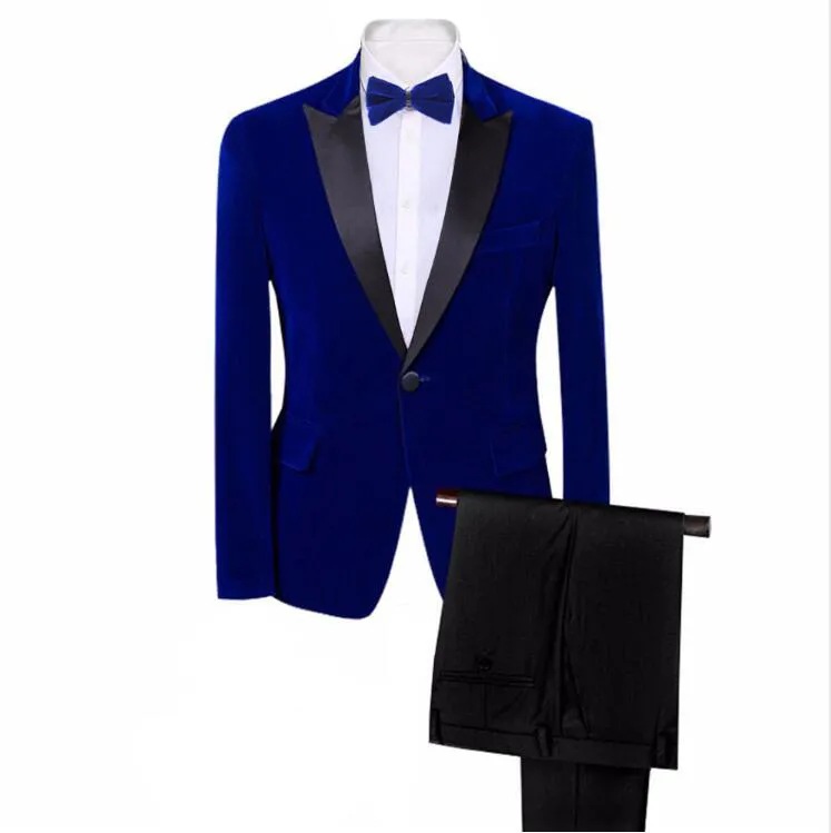 Hombre 3 Piezas Set Trajes De Elegante Borgoña Royal Blue Negro Novio De La Boda Slim Fit Tuxedo Traje De Trajes De Los Hombres De 77,14 € | DHgate