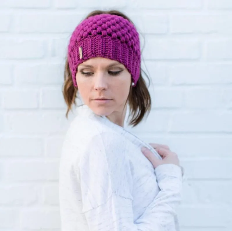 Kadın Örme Beanie Bonnet Gorro Sıcak Kap Kulak Genişleyen Yün Saç Bantları Örme Kafa Türban Headwrap Kız Saç Aksesuarları için US76782