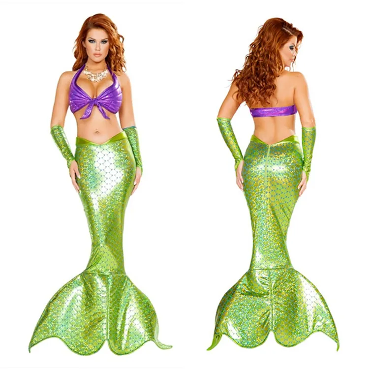 Trajes de halloween para adultos Halloween New Mermaid vestido de Princesa traje cosplay ariel Vestido Romântico Vestidos Masquerade Fancy Party Dress
