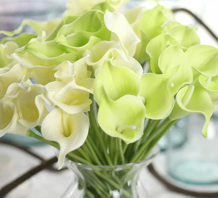 High-end simulation feel pu mini calla lily artificial flowers Home Decoration wedding flower decoration GA71