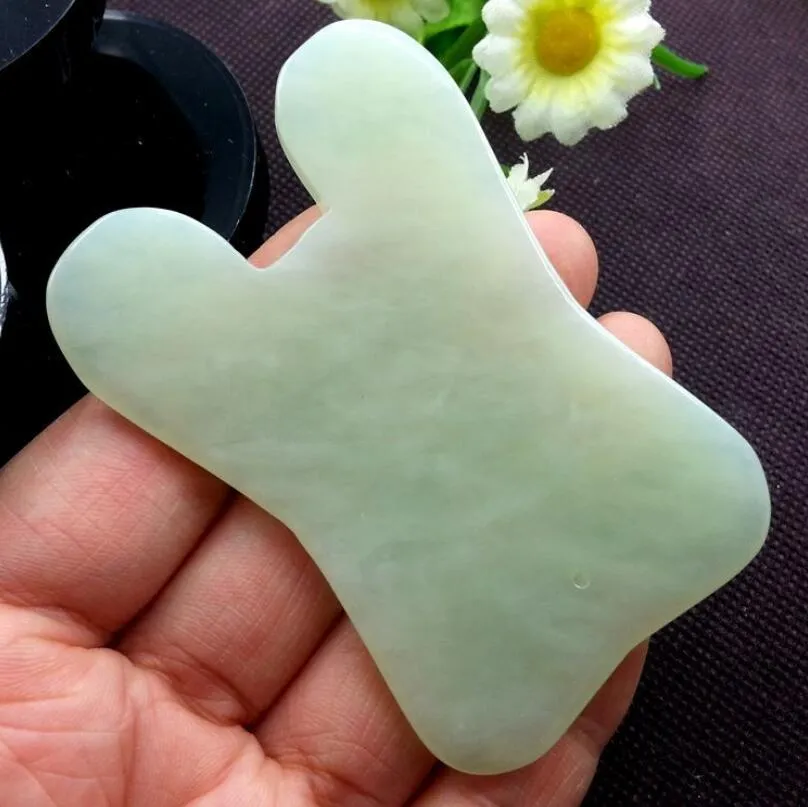 Modern Natural Jade Stone Guasha Gua Sha Board Square Shape Massage Hand Massager Relaxation Health Care Beauty Tool