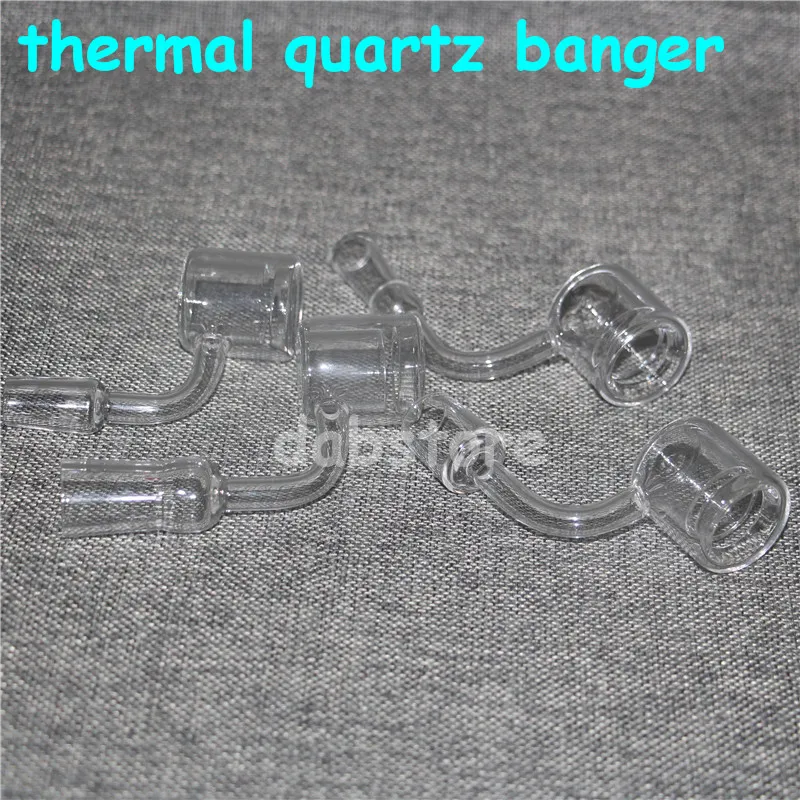 XXL thermique Banger Quartz Nail 10mm 14mm 18mm Homme Double Tube 100% Quartz thermique Banger Pour verre bulleur bong